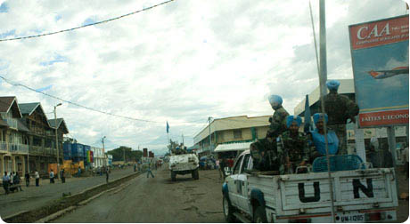 Patrouille Monuc au centre de Goma