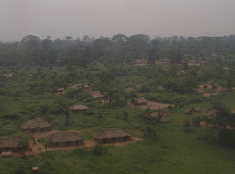 Vue aérienne de Bozene, Equateur